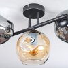 Ripoll Plafonnier, Boule lumineuse Ambre, Fumé, 3 lumières