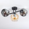 Ripoll Plafonnier, Boule lumineuse Ambre, Fumé, 3 lumières