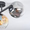 Ripoll Plafonnier, Boule lumineuse Ambre, Clair, Fumé, 3 lumières