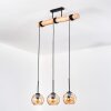 Koyoto Suspension, Boule lumineuse, Suspension Écru, Noir, 3 lumières