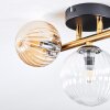 Chehalis Plafonnier, Boule lumineuse Or, Noir, 3 lumières