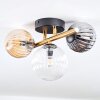Chehalis Plafonnier, Boule lumineuse Or, Noir, 3 lumières