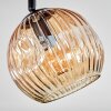 Ripoll Plafonnier, Boule lumineuse Ambre, Fumé, 4 lumières