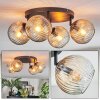 Ripoll Plafonnier, Boule lumineuse Ambre, Clair, 4 lumières