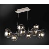 Suspension WOFI VILLA Chrome, Noir, 10 lumières