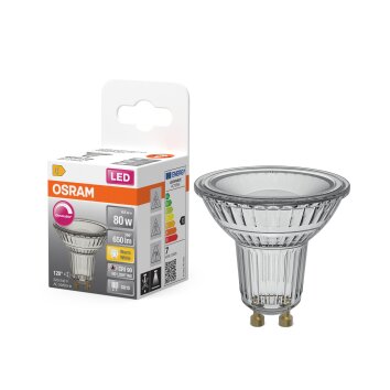 Luminaires Osram GU10 7.9 Watt blanc chaud dimmable 650 Lumen