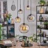 Koyoto Suspension, Boule lumineuse, Suspension 45 cm Ambre, Clair, Fumé, 5 lumières