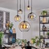 Koyoto Suspension, Boule lumineuse, Suspension 45 cm Ambre, Clair, Fumé, 5 lumières