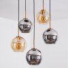 Koyoto Suspension, Boule lumineuse, Suspension Or, Noir, 5 lumières