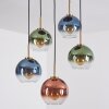 Koyoto Suspension, Boule lumineuse, Suspension Or, Noir, 5 lumières