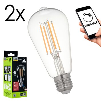 E27 6 Watt blanc chaud dimmable 806 Lumen