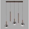 BOWL Suspension Luminaires Paul Neuhaus LED Brun, 5 lumières