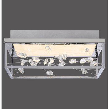 SKINA Plafonnier Luminaires Paul Neuhaus LED Argenté, 1 lumière, Télécommandes