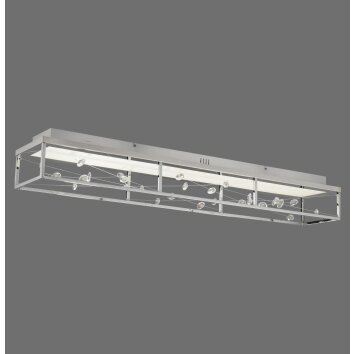 SKINA Plafonnier Luminaires Paul Neuhaus LED Argenté, 1 lumière, Télécommandes