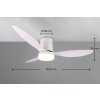 mit Ventilateur de plafond lumineux Luminaires Reality LED Blanc, 1 lumière, Télécommandes
