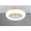 mit Ventilateur de plafond lumineux Luminaires Reality LED Blanc, 1 lumière, Télécommandes