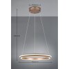 Amador Suspension Luminaires Trio LED Brun, 1 lumière