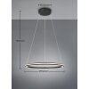 Amador Suspension Luminaires Trio LED Noir, 1 lumière