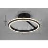 Amador Plafonnier Luminaires Trio LED Noir, 1 lumière