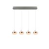 Dios Suspension Luminaires Trio LED Nickel mat, 4 lumières