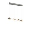 Dios Suspension Luminaires Trio LED Nickel mat, 4 lumières