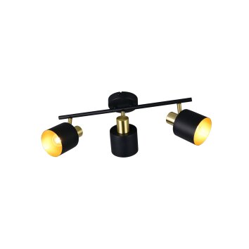 Eva Spot de plafond Luminaires Trio Noir doré, 3 lumières