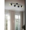 Eva Spot de plafond Luminaires Trio Noir doré, 4 lumières