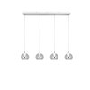 Flynt Suspension Luminaires Trio LED Chrome, 4 lumières