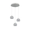 Flynt Suspension Luminaires Trio LED Chrome, 3 lumières