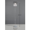 Flynt Lampadaire Luminaires Trio LED Chrome, 1 lumière
