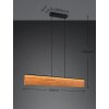 Kalea Suspension Luminaires Trio LED Bois clair, 1 lumière