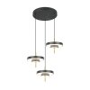 KEATON Suspension Luminaires Trio LED Noir doré, 3 lumières