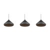 Laguna Suspension Luminaires Trio LED Noir, 3 lumières