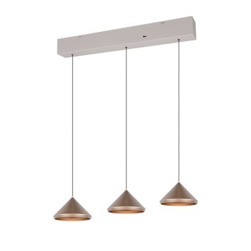 Laguna Suspension Luminaires Trio LED Brun, 3 lumières