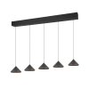 Laguna Suspension Luminaires Trio LED Noir, 5 lumières