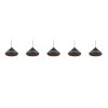 Laguna Suspension Luminaires Trio LED Noir, 5 lumières