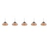Laguna Suspension Luminaires Trio LED Brun, 5 lumières