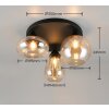 Lumina Plafonnier Luminaires Trio Noir, 3 lumières