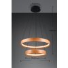Lynwood Suspension Luminaires Trio LED Bois clair, 1 lumière