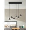 Romeo Suspension Luminaires Trio LED Noir, 6 lumières