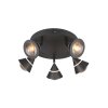 Romeo Plafonnier Luminaires Trio LED Noir, 5 lumières