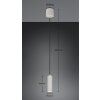 Soka Suspension Luminaires Trio Gris, 1 lumière