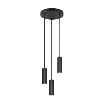 Soka Suspension Luminaires Trio Noir, 3 lumières