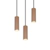 Soka Suspension Luminaires Trio Brun, 3 lumières