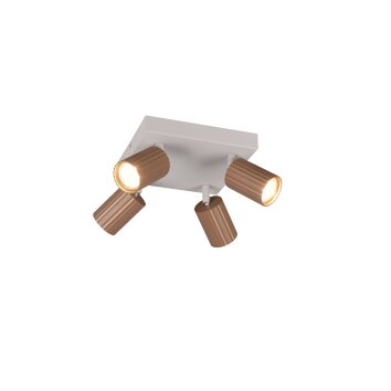 Soka Spot de plafond Luminaires Trio Brun, 4 lumières