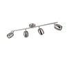 Nancy Spot de plafond Luminaires Reality Nickel mat, 4 lumières