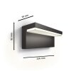 Bustan Lampe murale d´extérieur Luminaires Philips LED Anthracite, 1 lumière