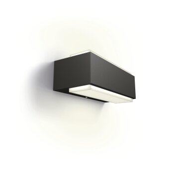 Stratosphere Lampe murale d´extérieur Luminaires Philips LED Anthracite, 1 lumière