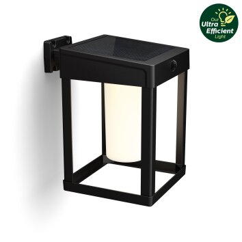 Camill Applique murale Luminaires Philips LED Noir, 1 lumière, Détecteur de mouvement