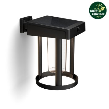 Camill Applique murale Luminaires Philips LED Noir, 1 lumière, Détecteur de mouvement